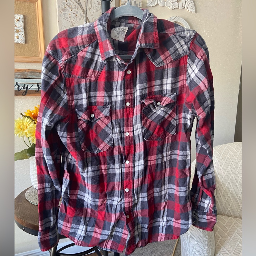 Red Mossimo Supply Co Flannel Athletic Fit - Medium